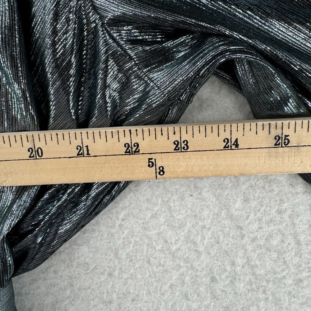 Nina Parker Metallic Jacket Womens Size 3X Tie Shiny Ice Blue Cardigan Party NEW - Picture 5 of 9